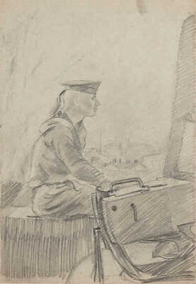 Титов Иван Филиппович. Краснофлотец Шлыков на автоматном мостике